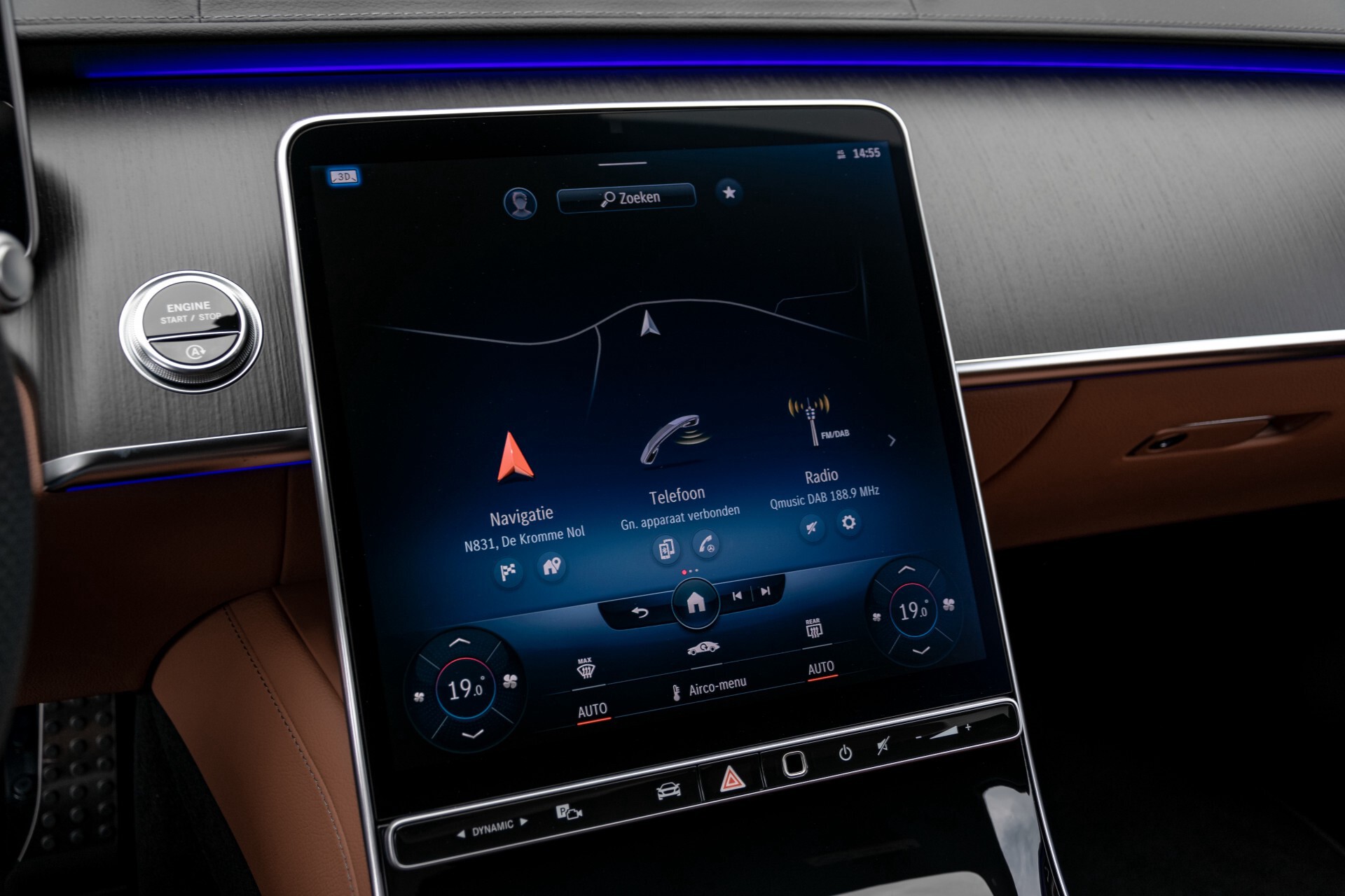 Mercedes-Benz S-Klasse 500 4-M AMG Siennabruin ruitleder/Rij-assistentiepakket/Keyless/Burmester Aut9 Foto 10