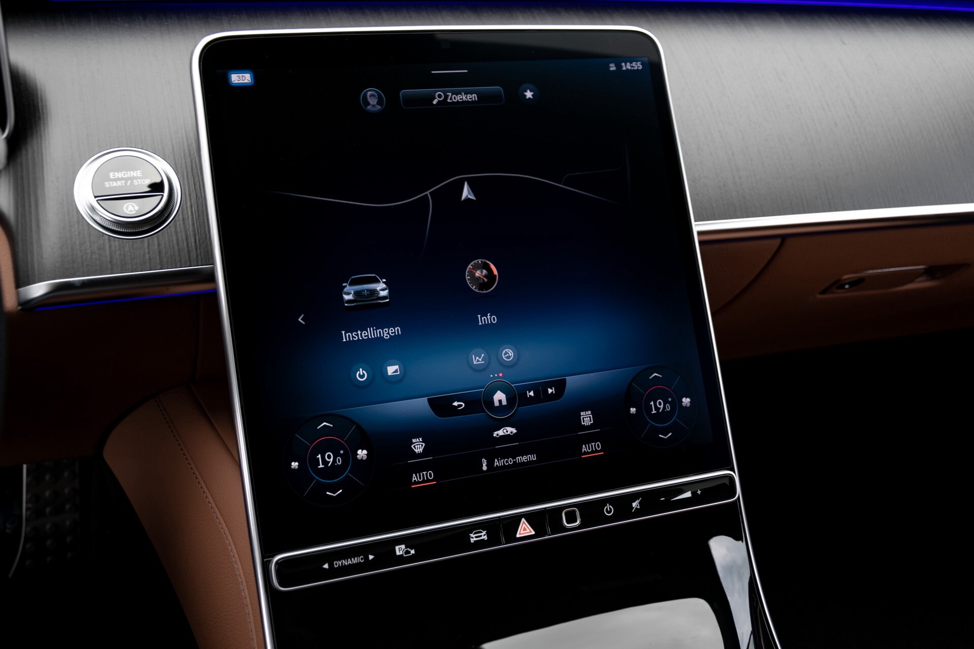 Mercedes-Benz S-Klasse 500 4-M AMG Siennabruin ruitleder/Rij-assistentiepakket/Keyless/Burmester Aut9 Foto 14