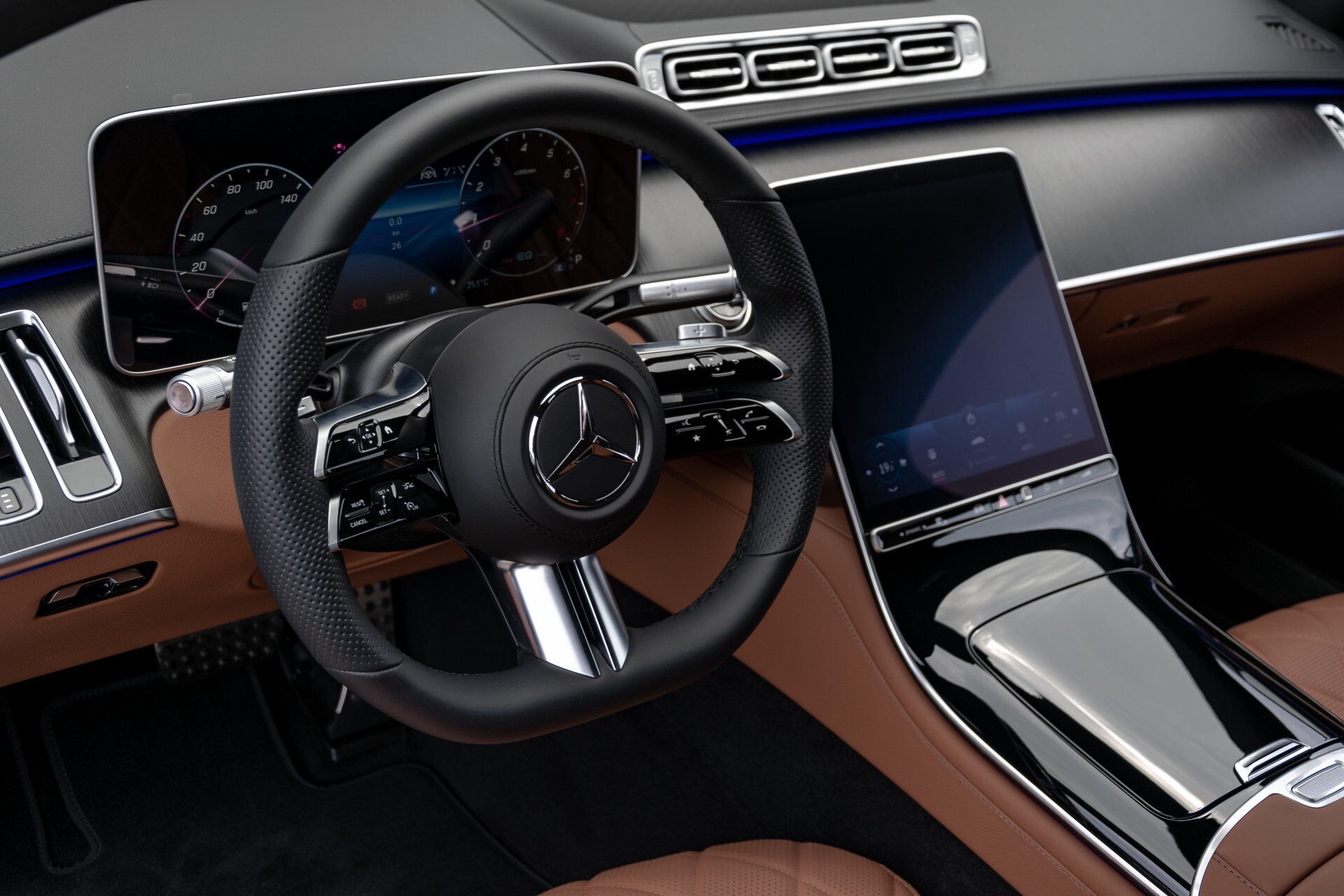 Mercedes-Benz S-Klasse 500 4-M AMG Siennabruin ruitleder/Rij-assistentiepakket/Keyless/Burmester Aut9 Foto 25