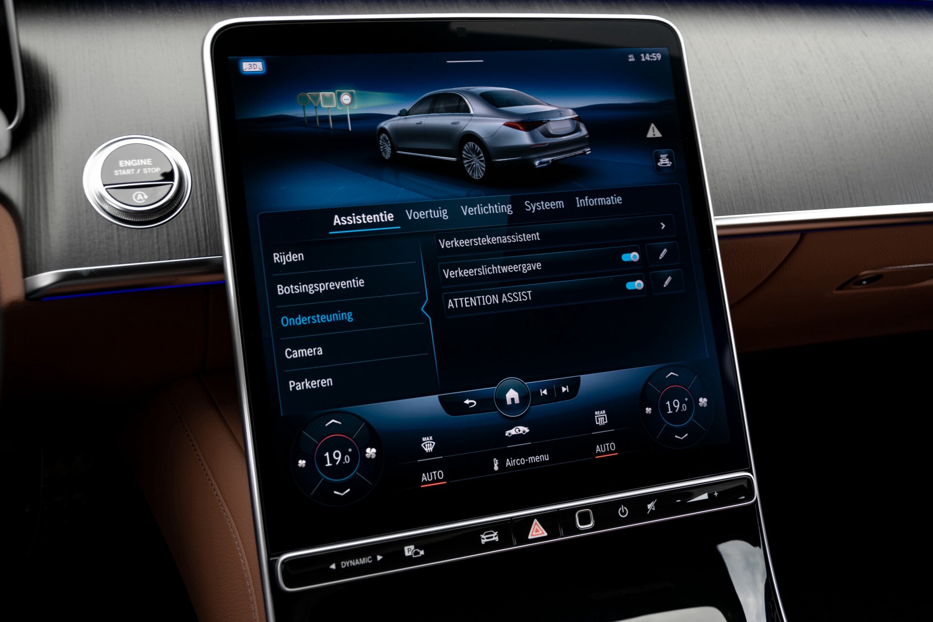 Mercedes-Benz S-Klasse 500 4-M AMG Siennabruin ruitleder/Rij-assistentiepakket/Keyless/Burmester Aut9 Foto 32