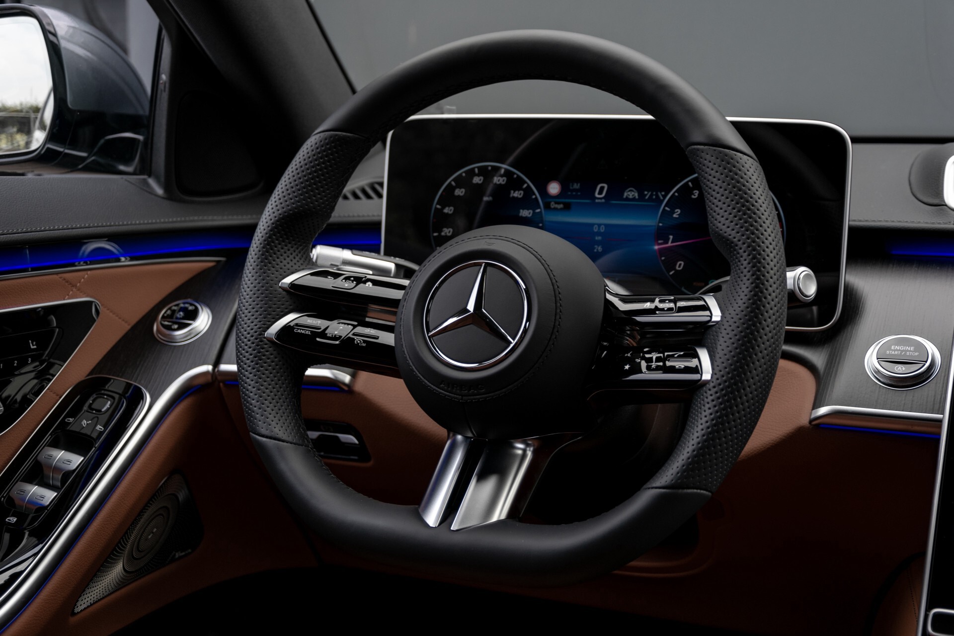 Mercedes-Benz S-Klasse 500 4-M AMG Siennabruin ruitleder/Rij-assistentiepakket/Keyless/Burmester Aut9 Foto 7