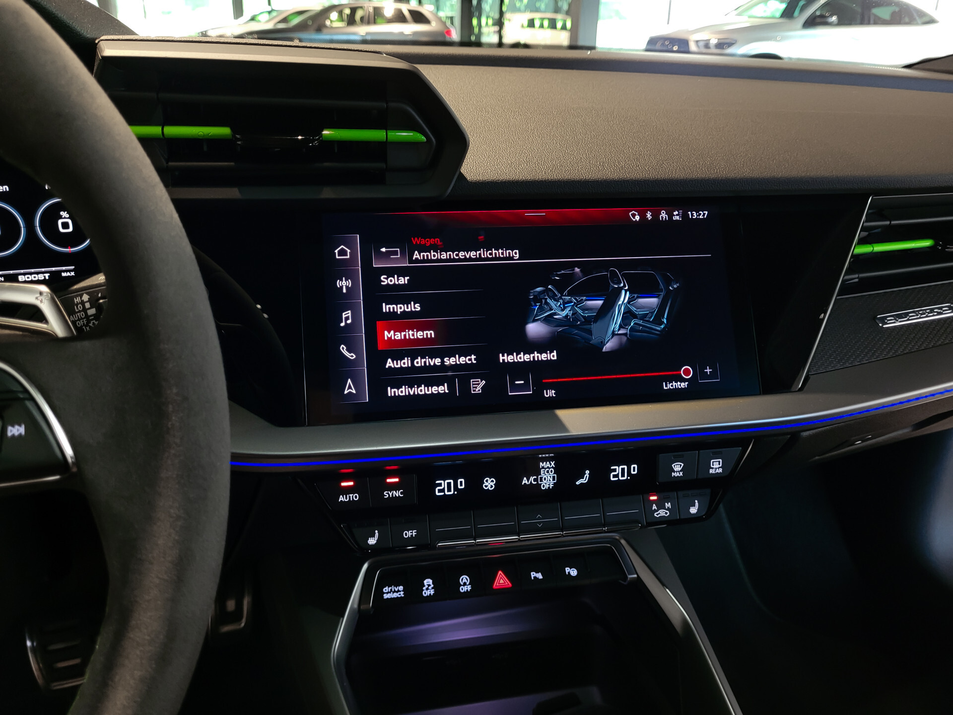 Audi RS3 Limousine 2.5 TFSI Quattro 400pk Hulk Edition B&O | Panorama | Adaptive Cruise | Keyless | Sportstoelen | Fijnnappa | Carbon | Full LED Foto 26