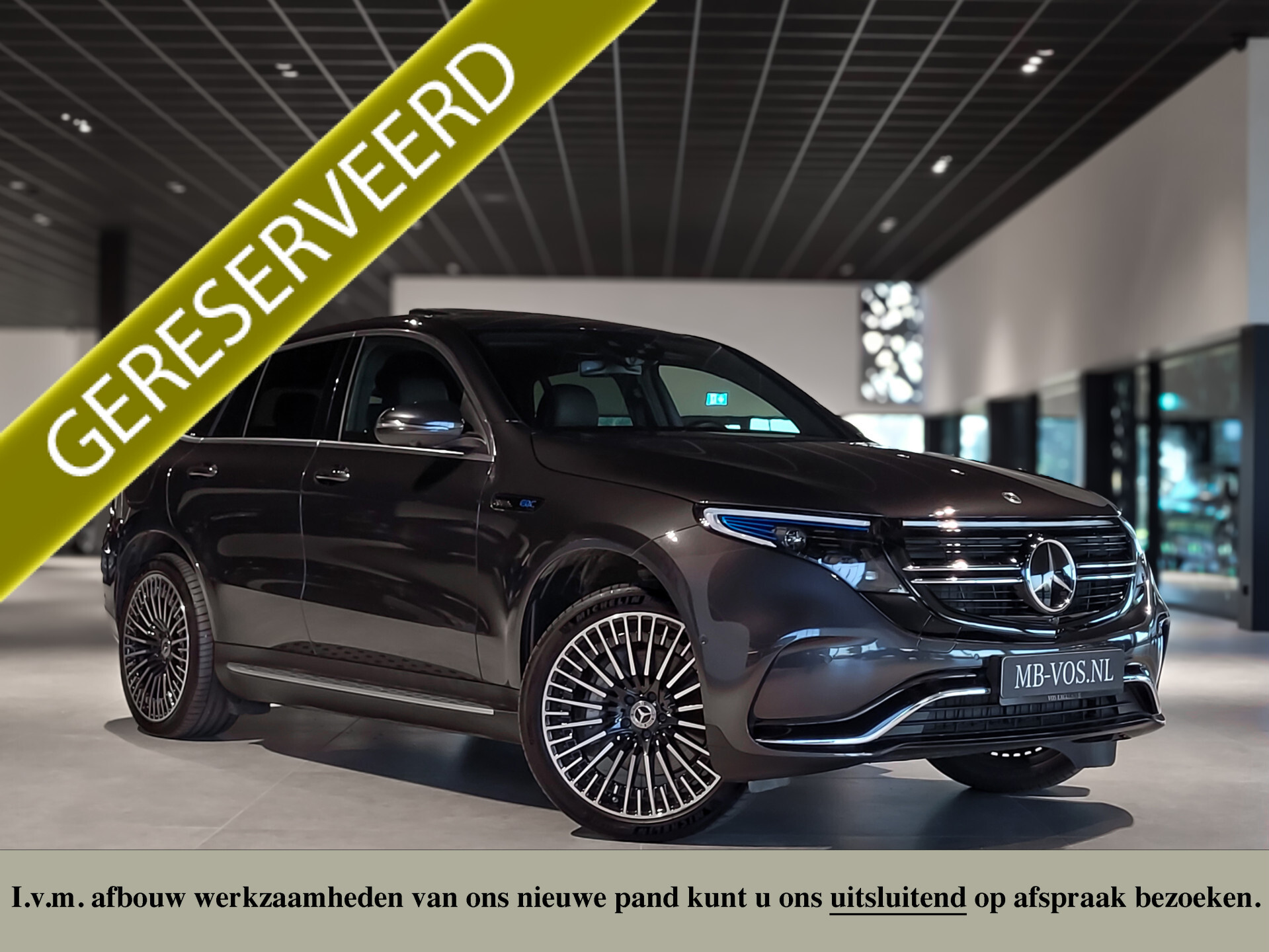 Mercedes-Benz EQC 400 4M AMG Rij-assistentie | Schuifdak | Burmester | 21"AMG | Trekhaak | Treeplanken Foto 1