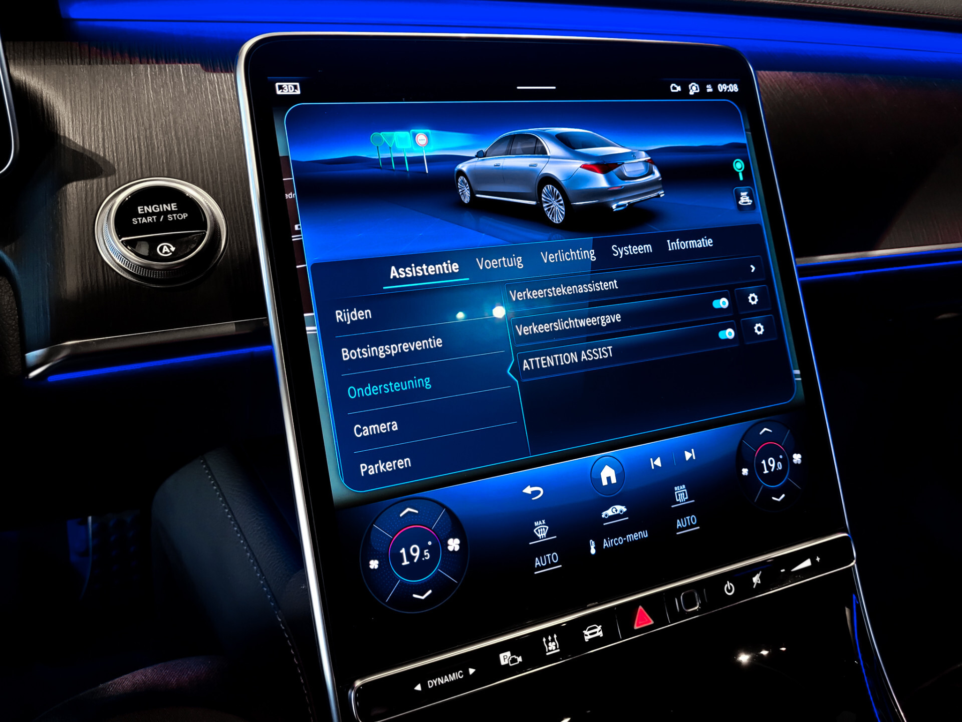 Mercedes-Benz S-Klasse 400d 4-M AMG Achterassturing | Ruitleder | Burmester | Rij-assistentie | Keyless | Night | 21" Aut9 Foto 16