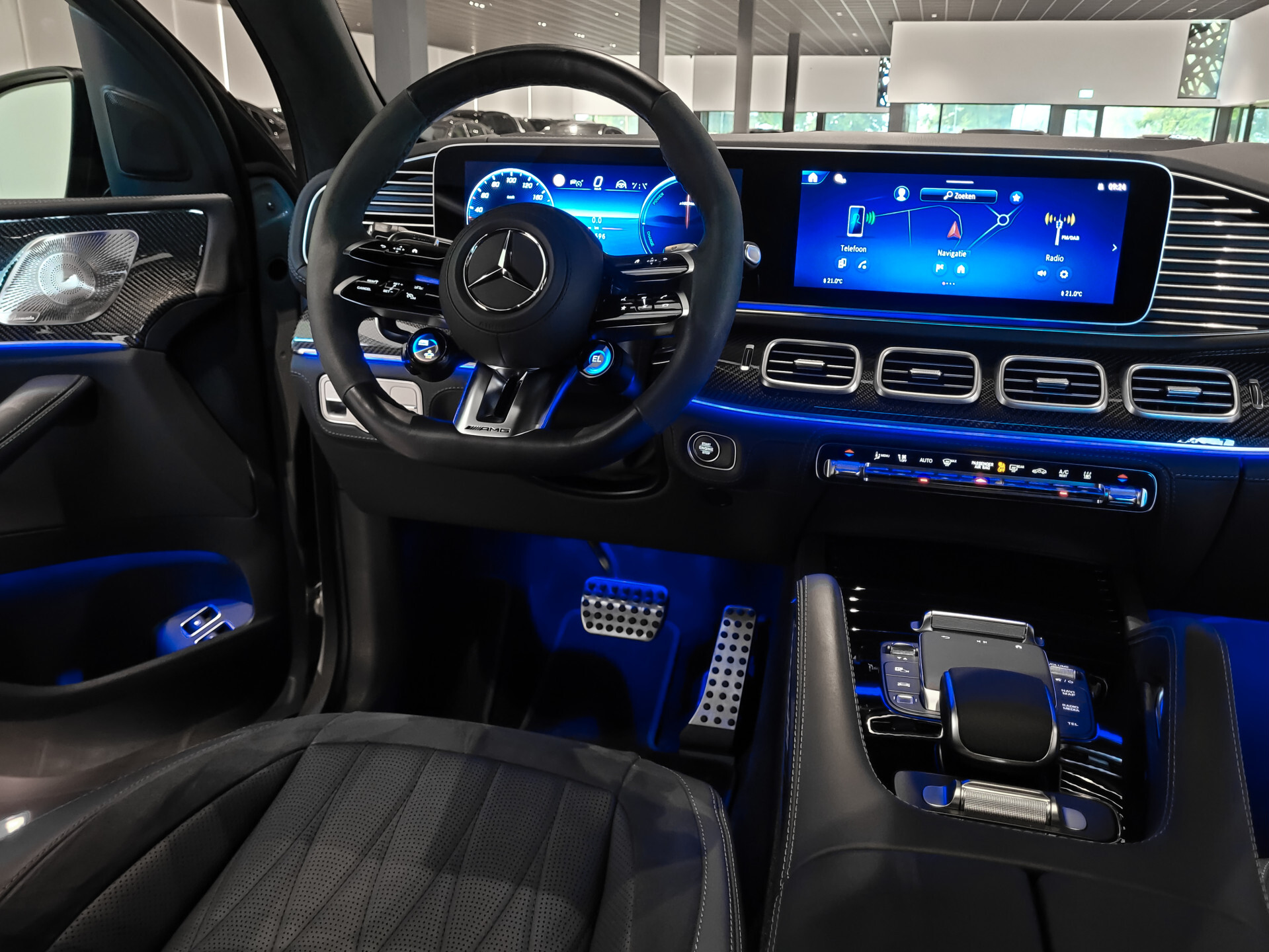 Mercedes-Benz GLE AMG 53 Hybrid 4M+ Night | Carbon | Ruitleder | Performance | 22" | Massage | HUD | Stoelkoeling Foto 26