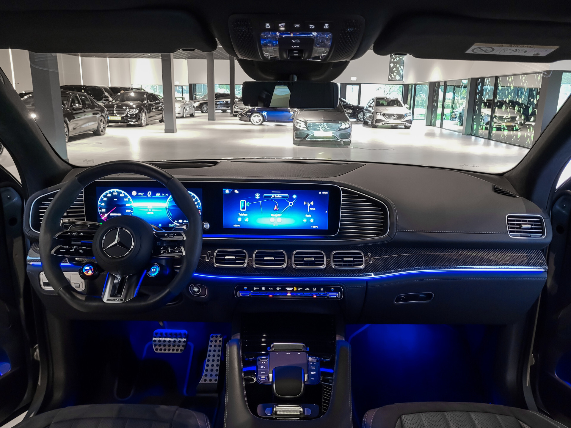 Mercedes-Benz GLE AMG 53 Hybrid 4M+ Night | Carbon | Ruitleder | Performance | 22" | Massage | HUD | Stoelkoeling Foto 56