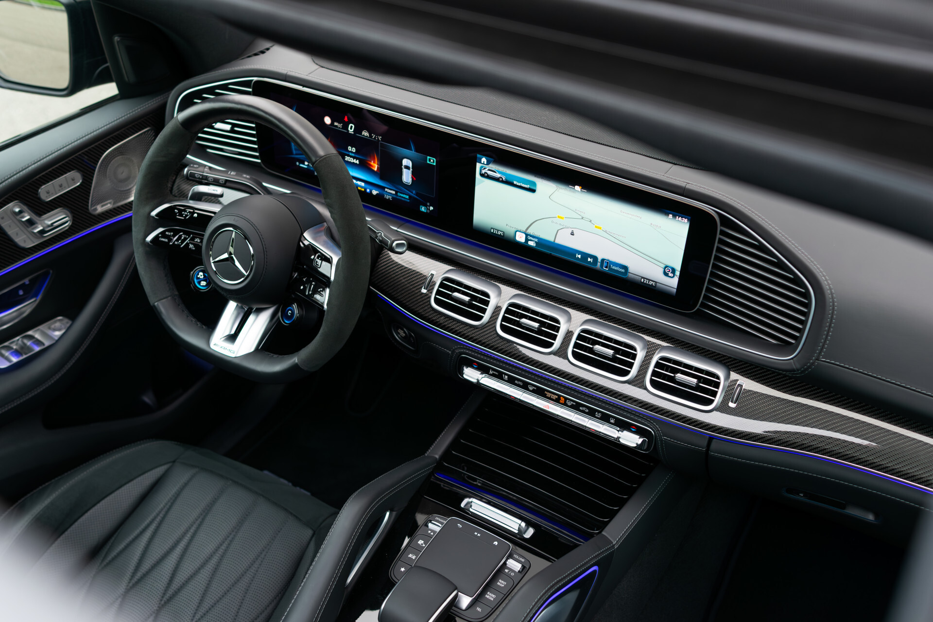 Mercedes-Benz GLE AMG 63 S 4M+ Facelift Carbon | Standkachel | Massage | Ruitleder | Burmester | HUD | Keyless | ACC | Softclose | Trekhaak Foto 48